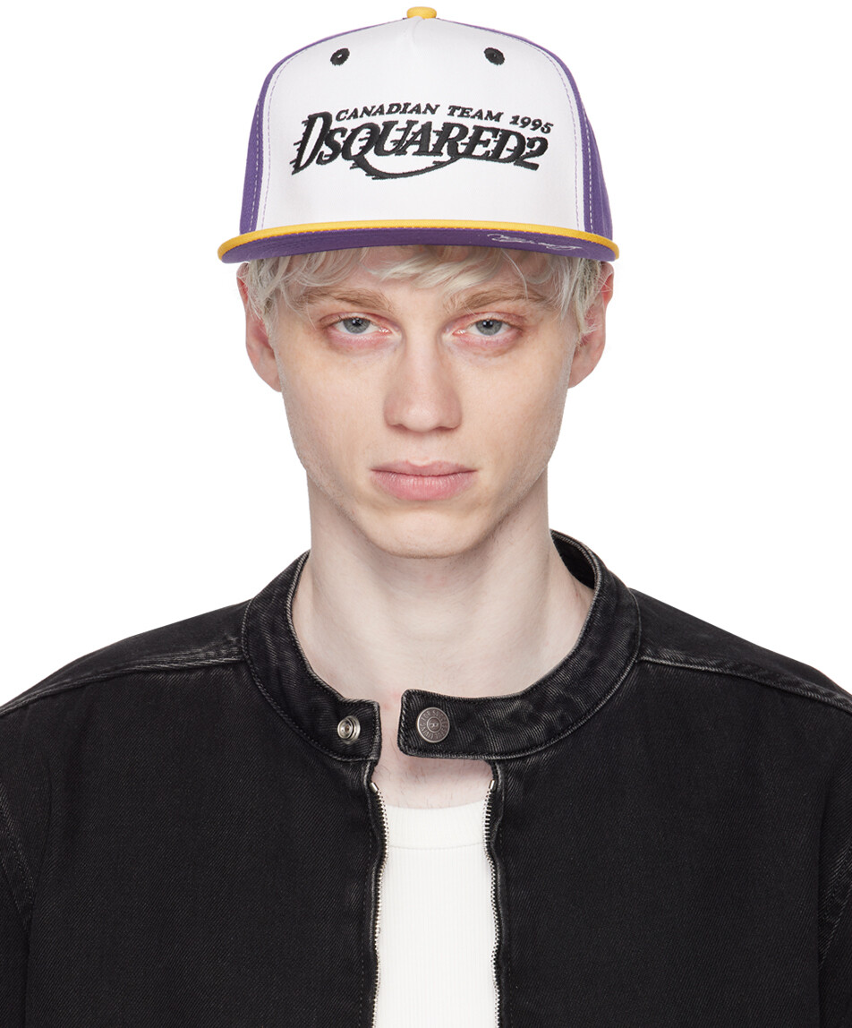 

Фиолетово-желтая бейсболка Basket Dsquared2