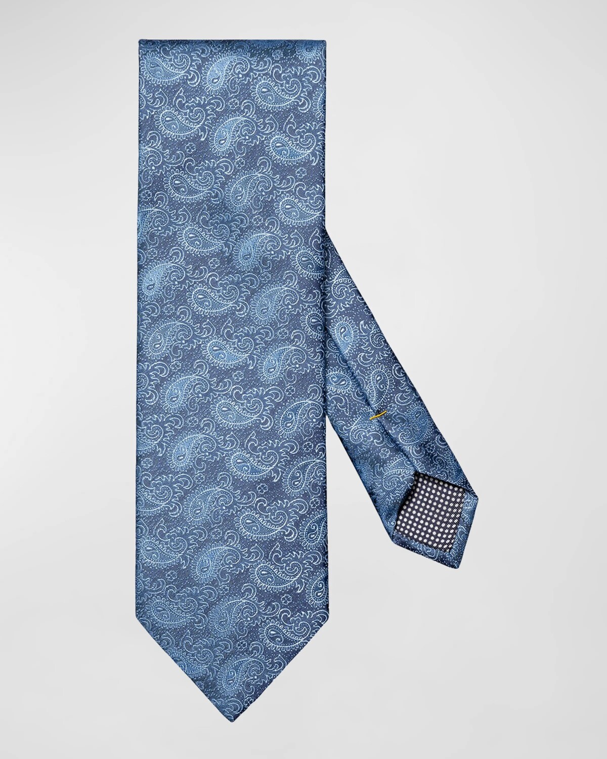 

Мужской шелковый галстук с пейсли Eton, цвет Med Blue