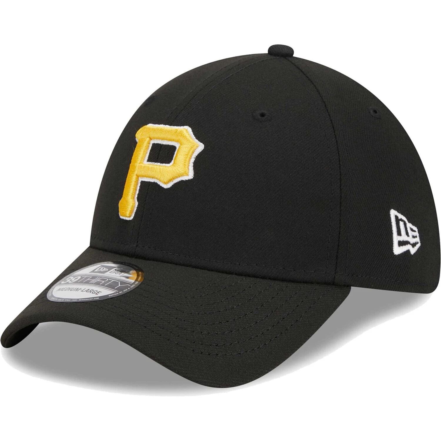 

Мужская черная гибкая кепка с логотипом New Era Pittsburgh Pirates 39THIRTY