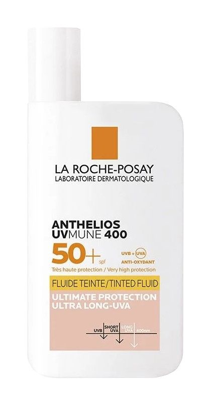 Красящая жидкость с лицевым фильтром La Roche-Posay Anthelios UV Mune SPF50 + , 50 мл la roche posay anthelios uv mune 400 oil control spf50 50ml