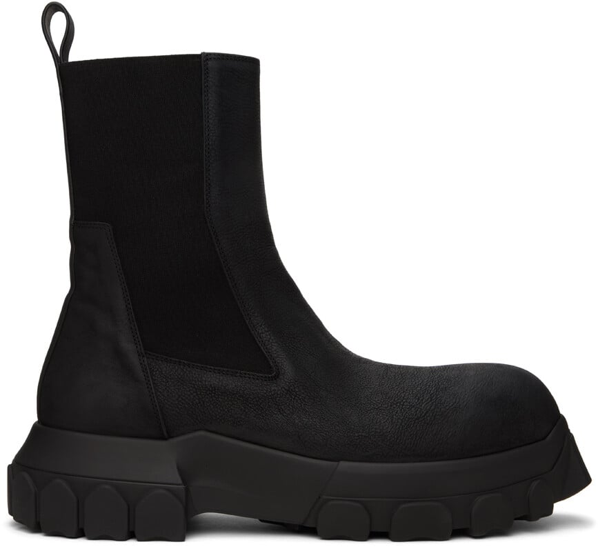 

Черные ботинки челси Beatle Bozo Tractor Rick Owens, цвет Black/Black