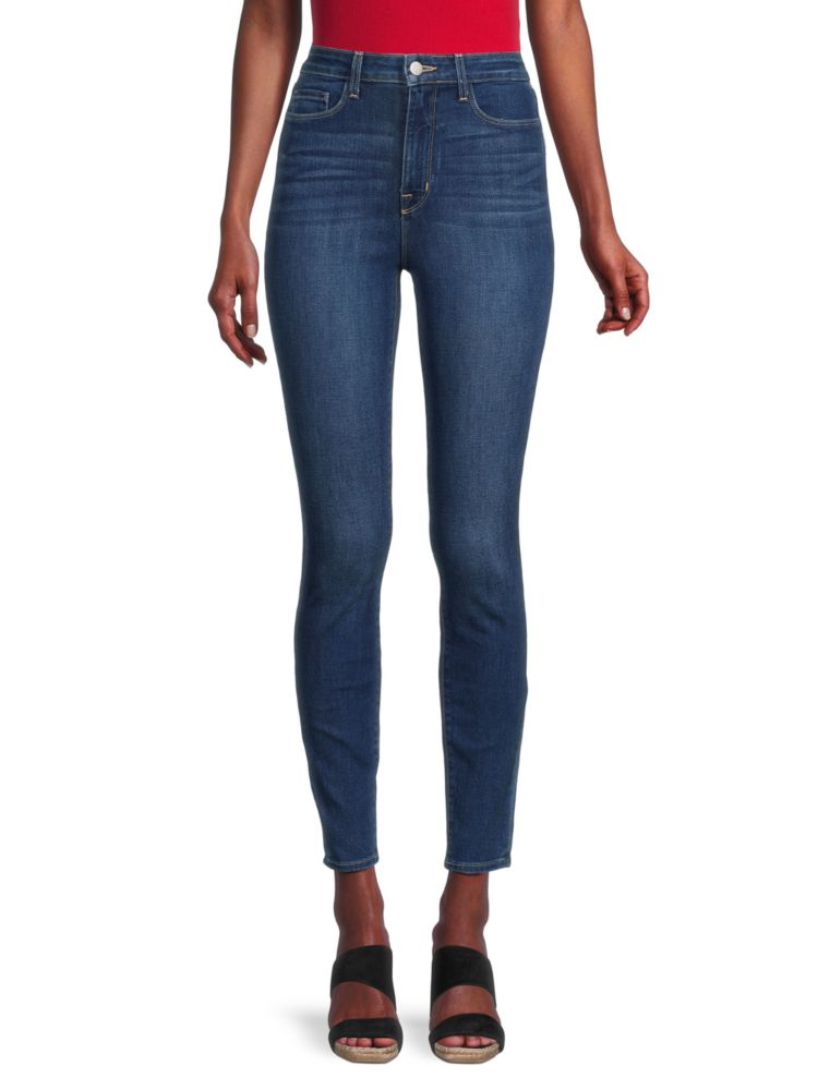 Эластичные джинсы-скинни Monica со сверхвысокой посадкой L'Agence, цвет Byers