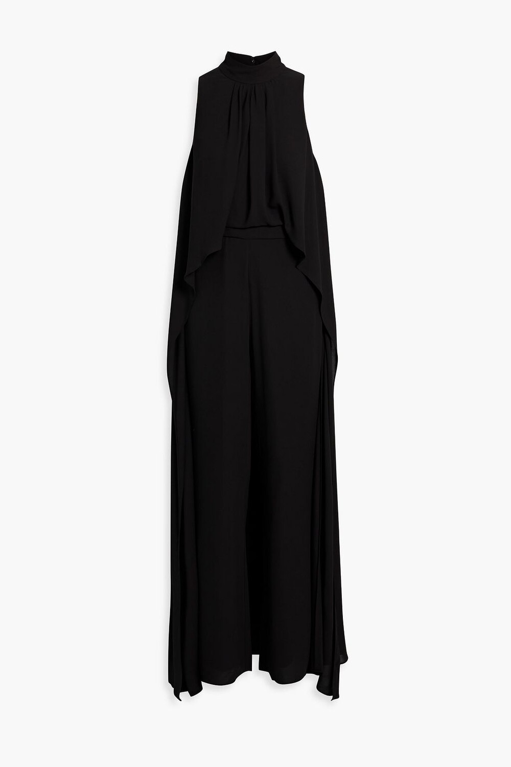 

Комбинезон широкого кроя из шифона Alice с драпировкой HALSTON, черный