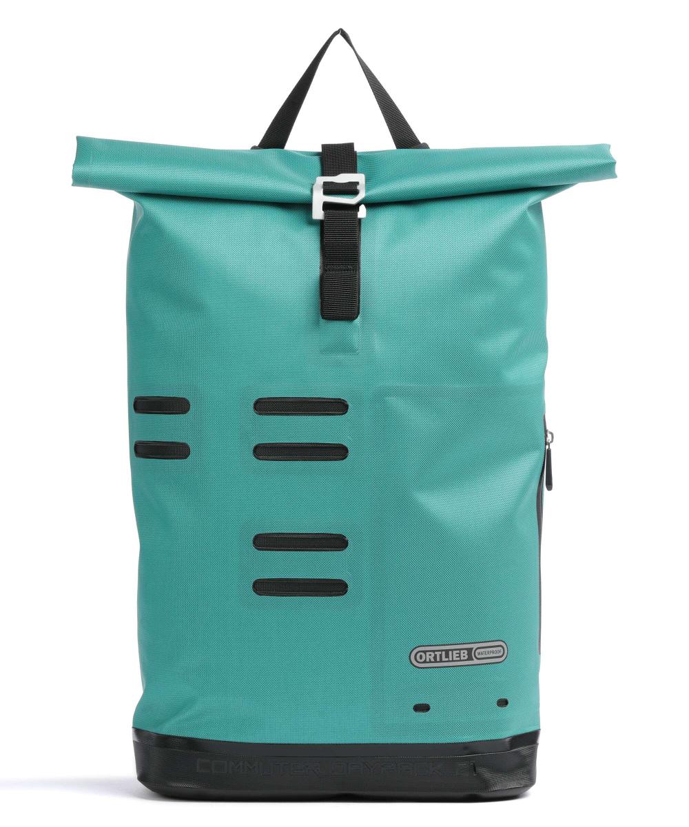 Рюкзак Commuter Daypack City 21 с откидной крышкой, нейлон 15 дюймов Ortlieb, зеленый