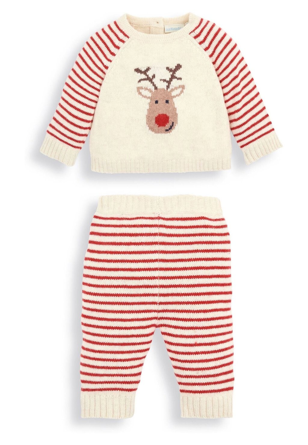 Вязаный джемпер REINDEER SET JoJo Maman Bébé, цвет cream