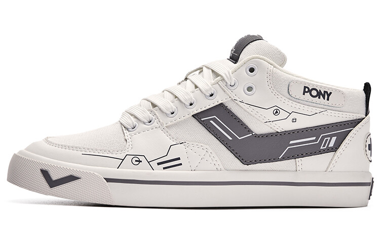 

Кроссовки PONY Atop Skateboarding Shoes Unisex Mid-top White/Gray, белый
