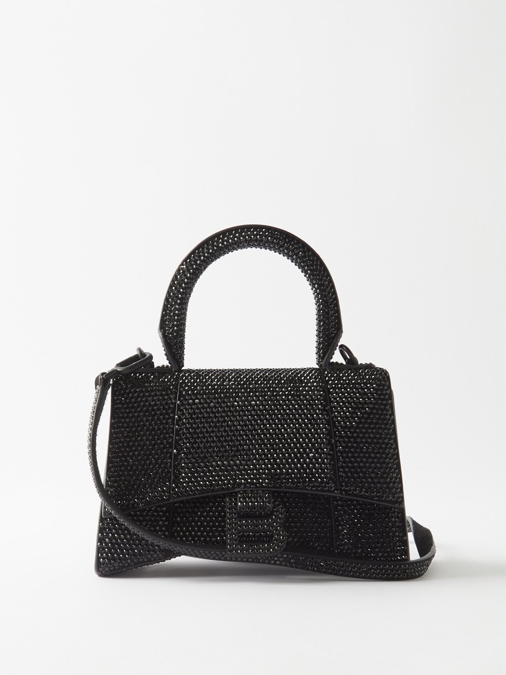 

Сумка hourglass xs, украшенная кристаллами Balenciaga, черный