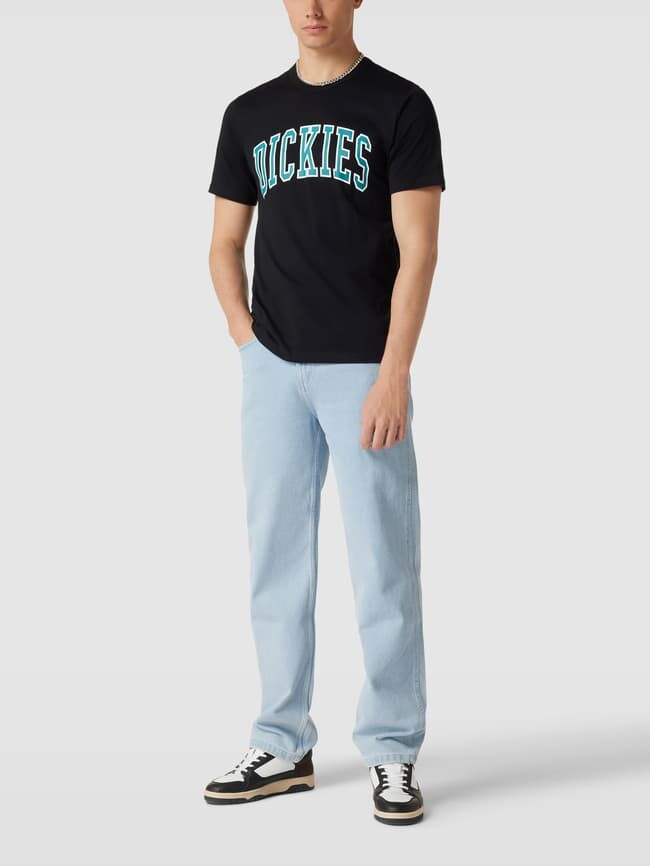 

Футболка из чистого хлопка с принтом этикетки Dickies, черный