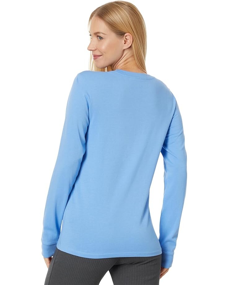 

Футболка Life is Good Palm Sea Stripe Long Sleeve Crusher Tee, цвет Cornflower Blue