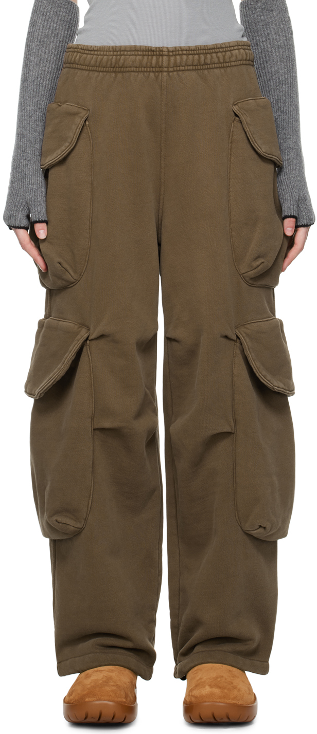 Коричневые брюки карго Gocar Entire Studios брюки карго женские из хлопка цвет – молочный