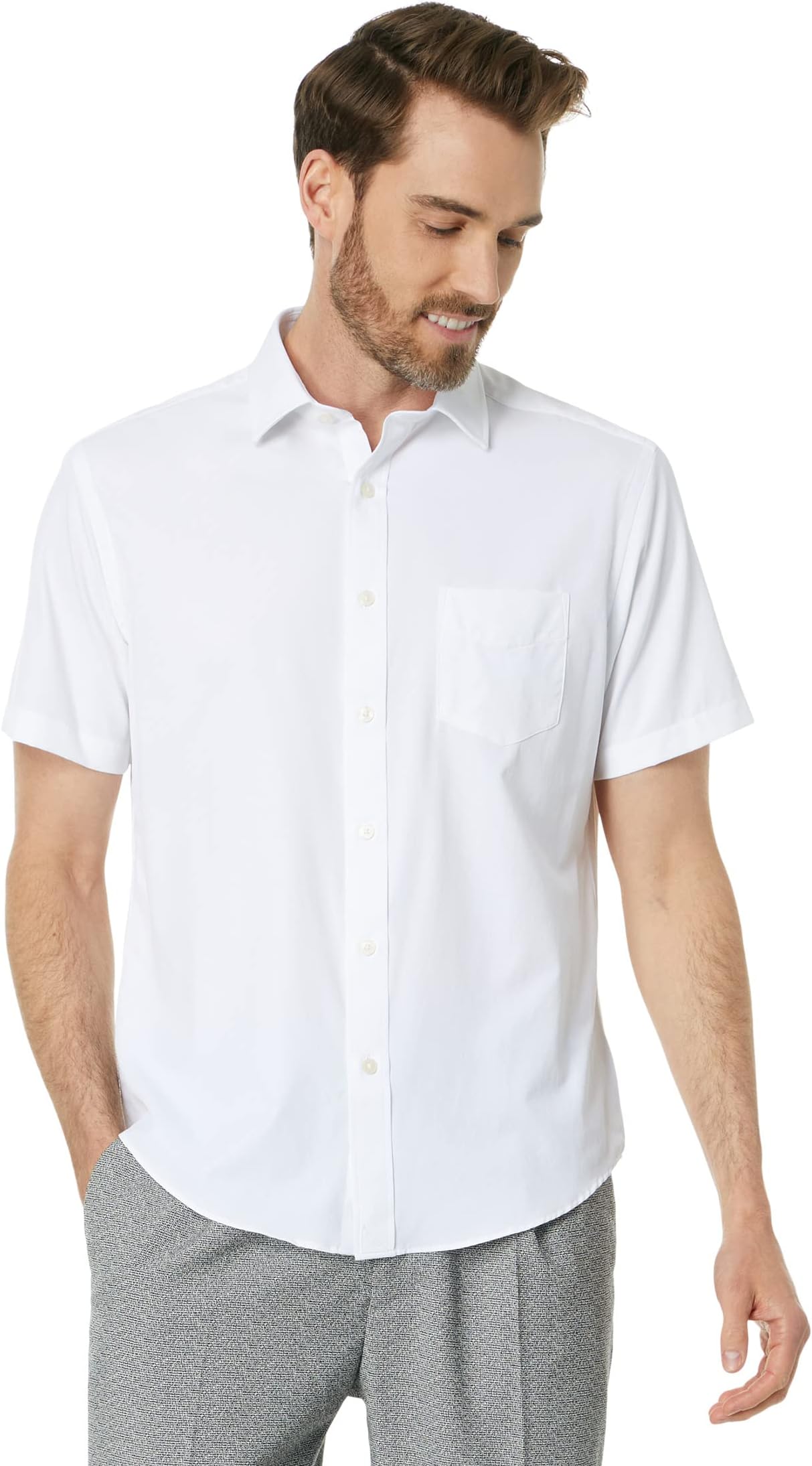 цена Рубашка с коротким рукавом Gironde UNTUCKit, белый