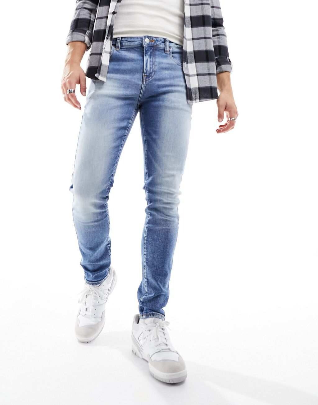 

Голубые джинсы скинни ASOS DESIGN