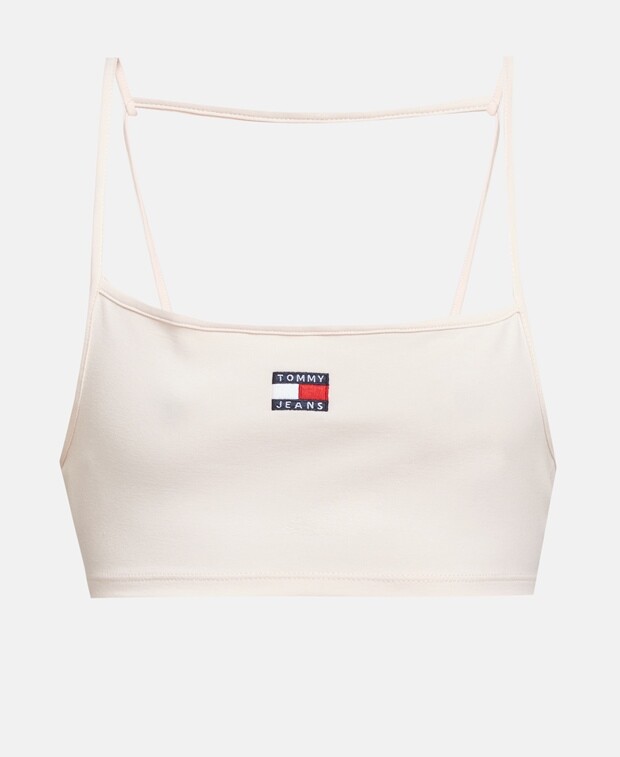 

Укороченный топ Tommy Hilfiger, мягкий бежевый