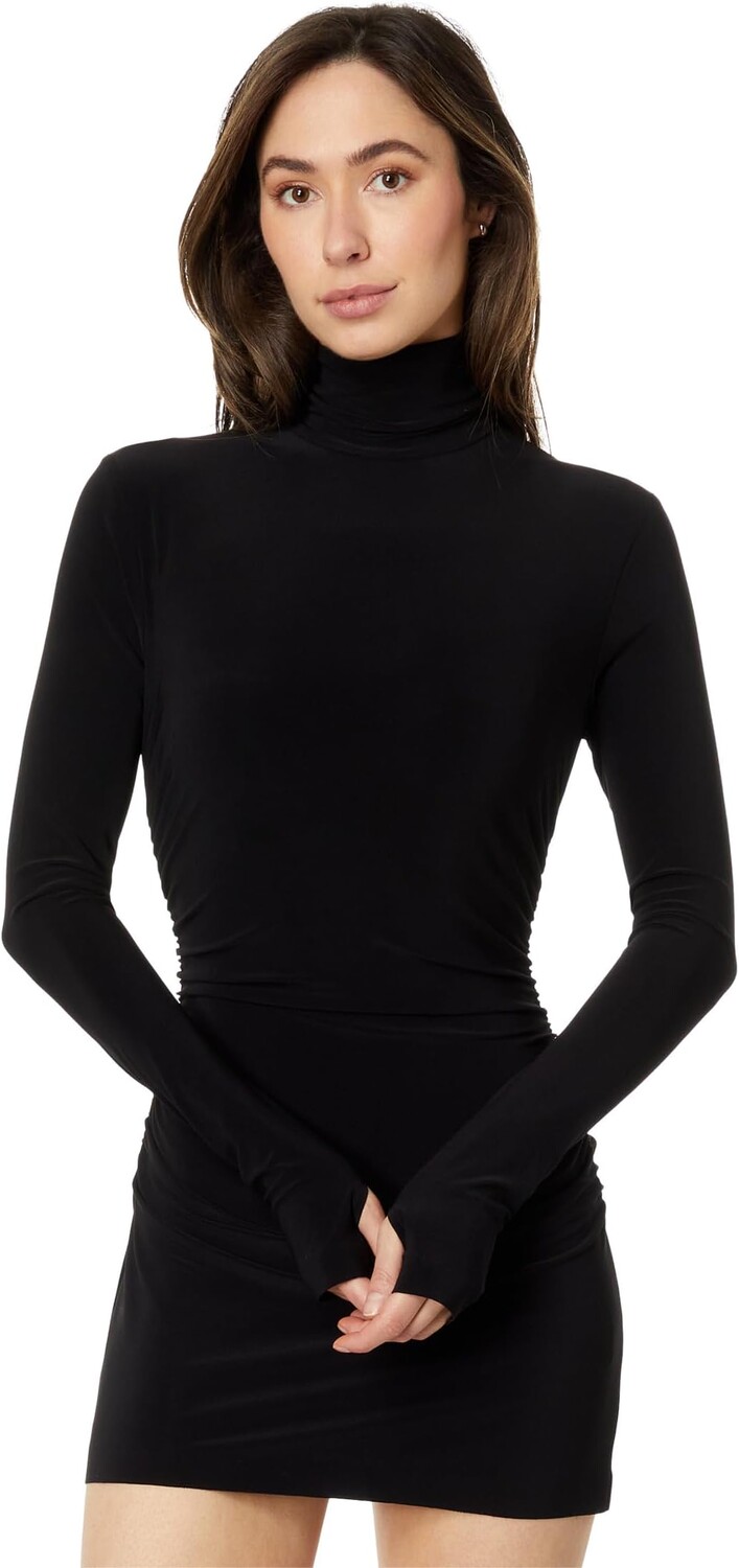 

Платье Norma Kamali Long Sleeve Turtleneck Super Mini Dress, черный