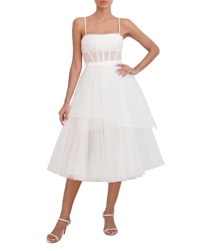 

Ярусное вечернее платье с корсетом BCBGMAXAZRIA