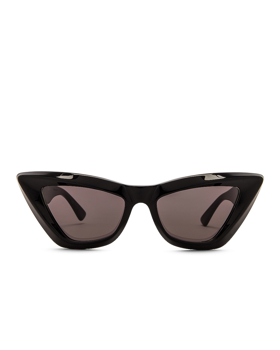 Солнцезащитные очки Bottega Veneta Acetate Cat Eye, цвет Shiny Black солнцезащитные очки bottega veneta square цвет shiny black