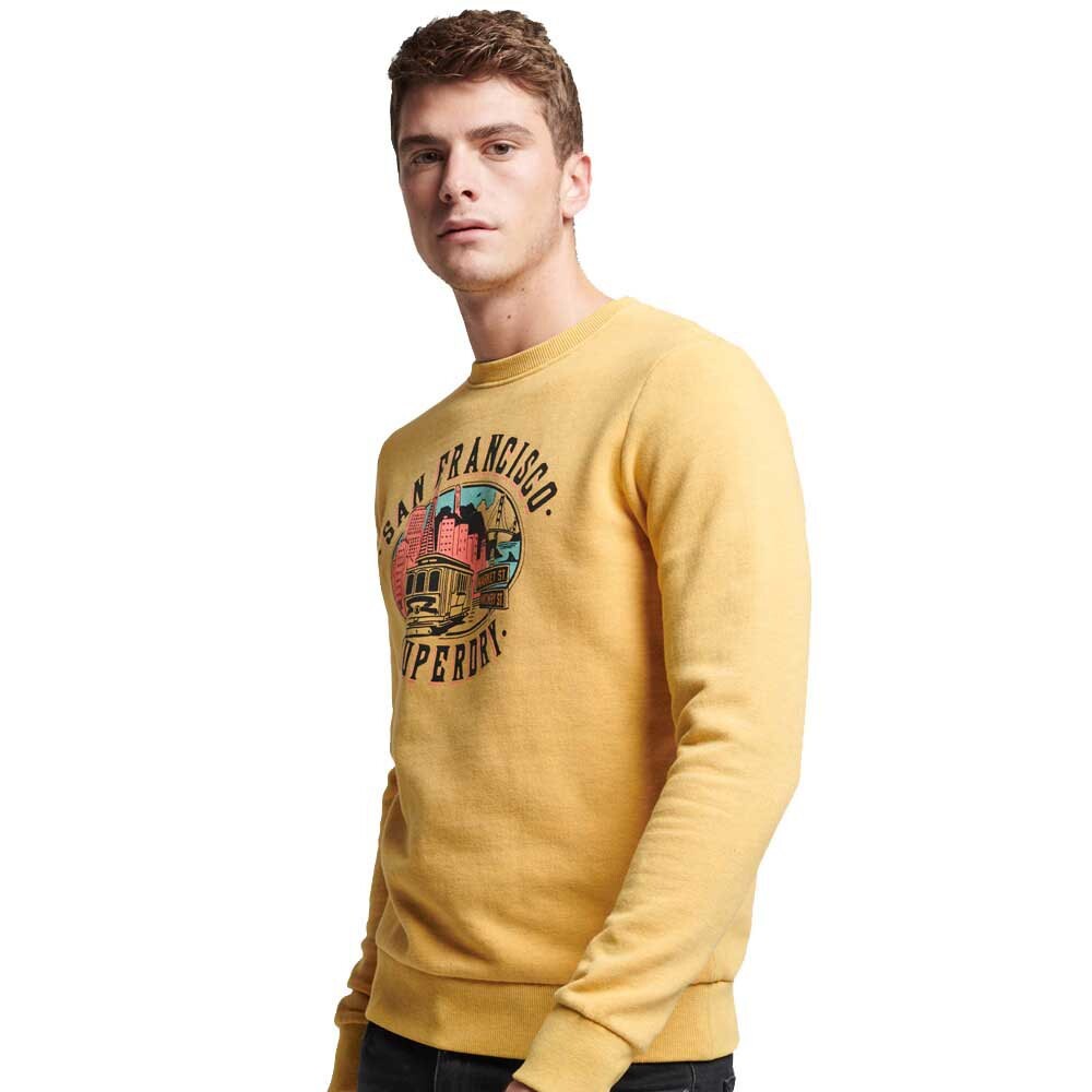 

Толстовка Superdry Vintage City Souvenir Crew, желтый