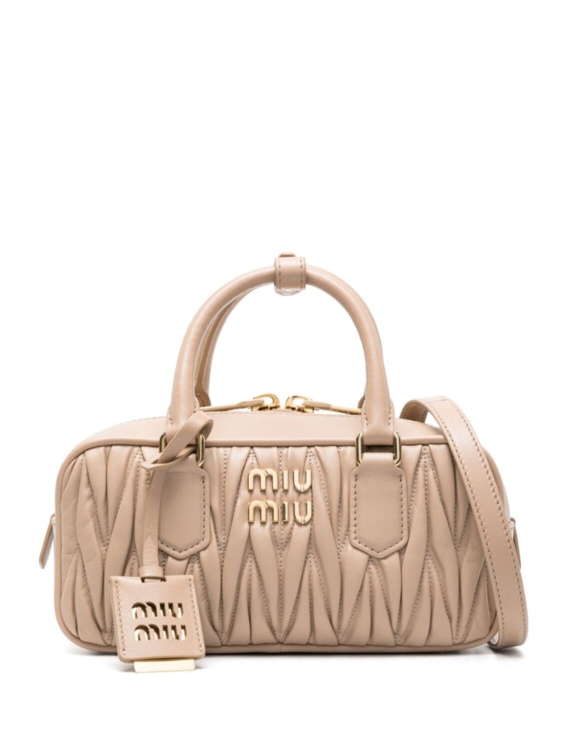 

Miu Miu стеганая сумка-тоут Arcadie, серый
