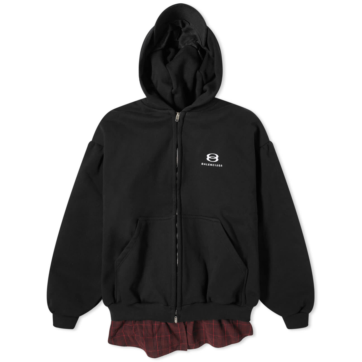 

Худи Balenciaga Runway Layered, цвет Washed Black