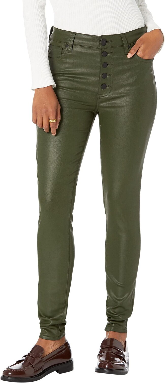 

Брюки Mia High Rise Slim Skinny KUT from the Kloth, цвет Olive