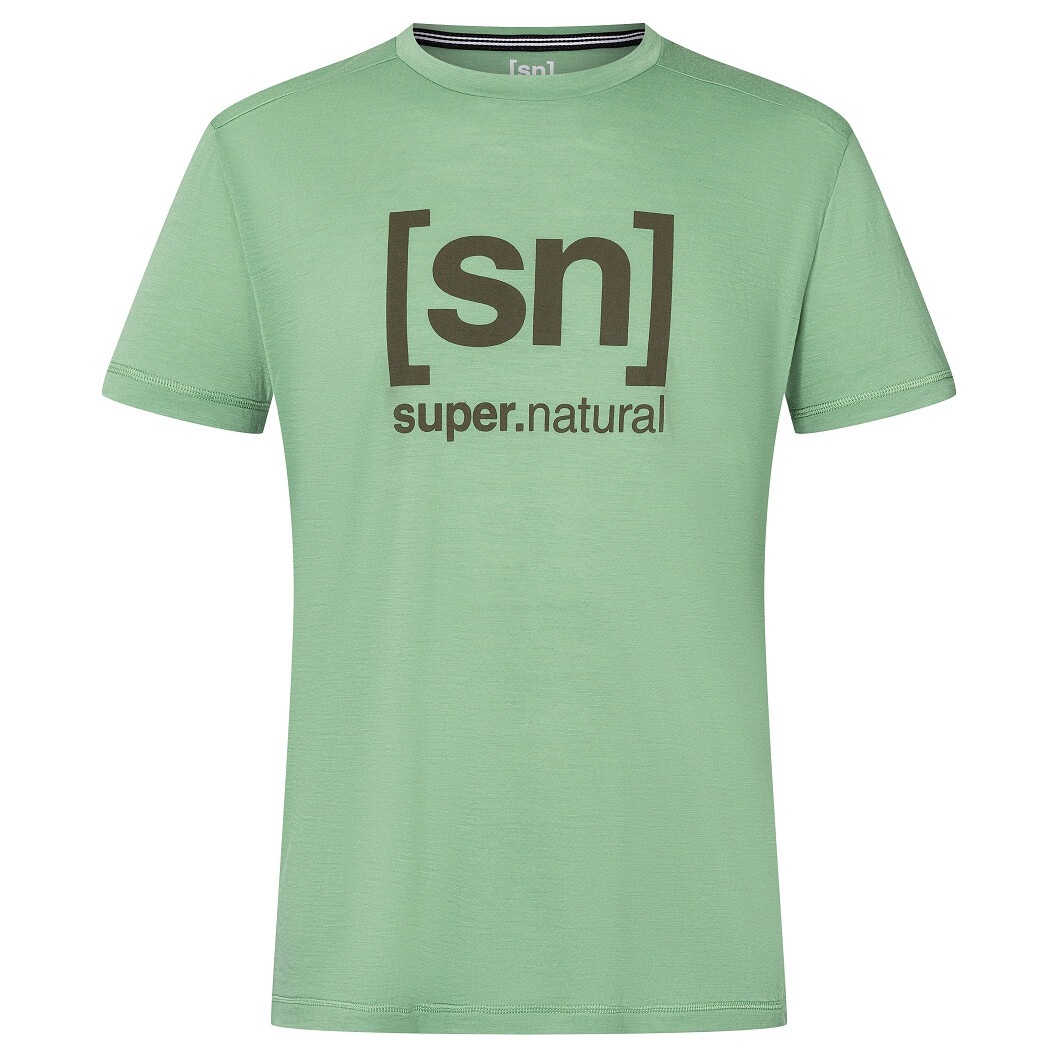 

Футболка Super Natural Logo Tee, цвет Loden Frost/Stone Grey