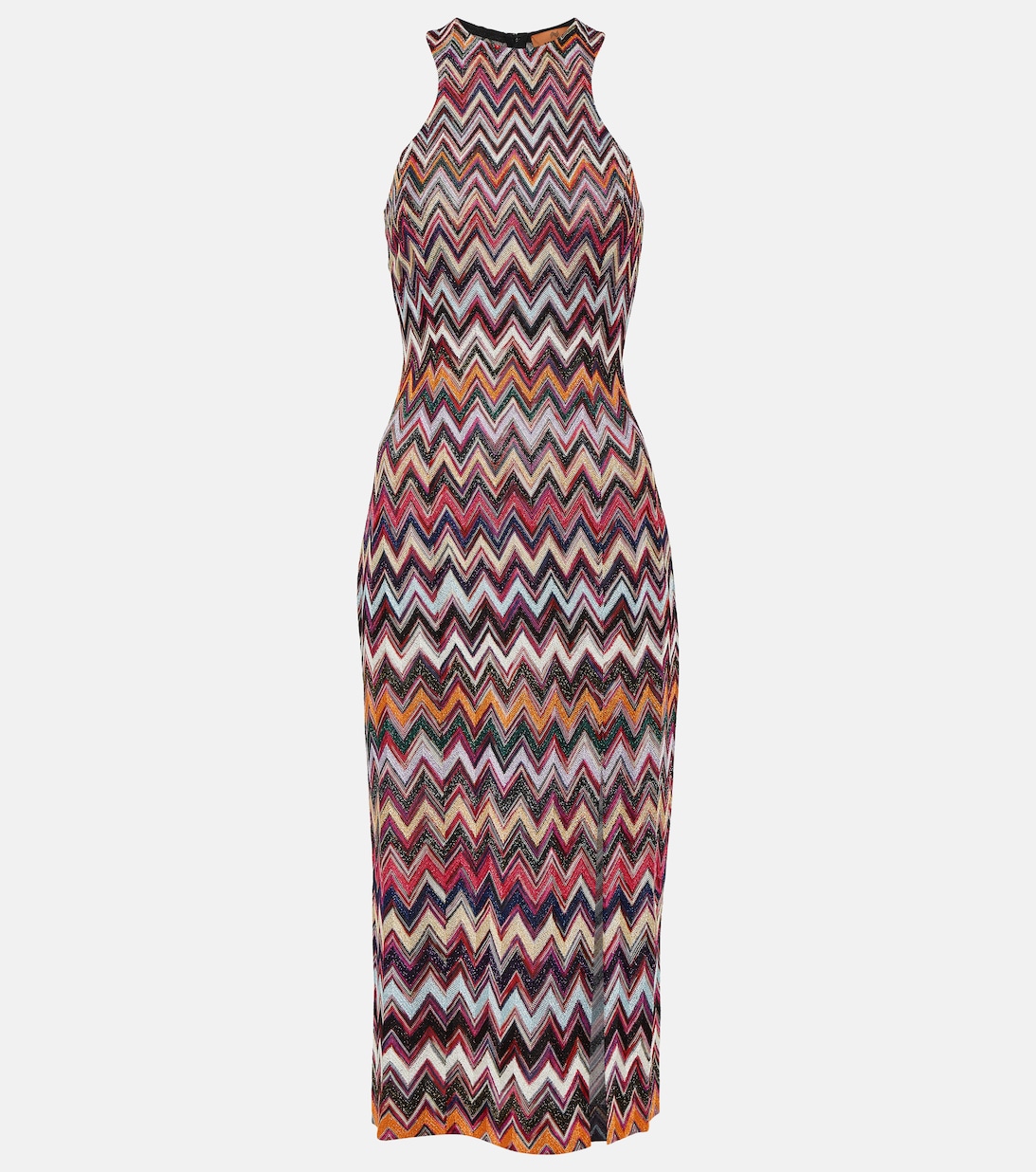 

Платье миди из ткани ламе с узором зигзаг MISSONI, разноцветный