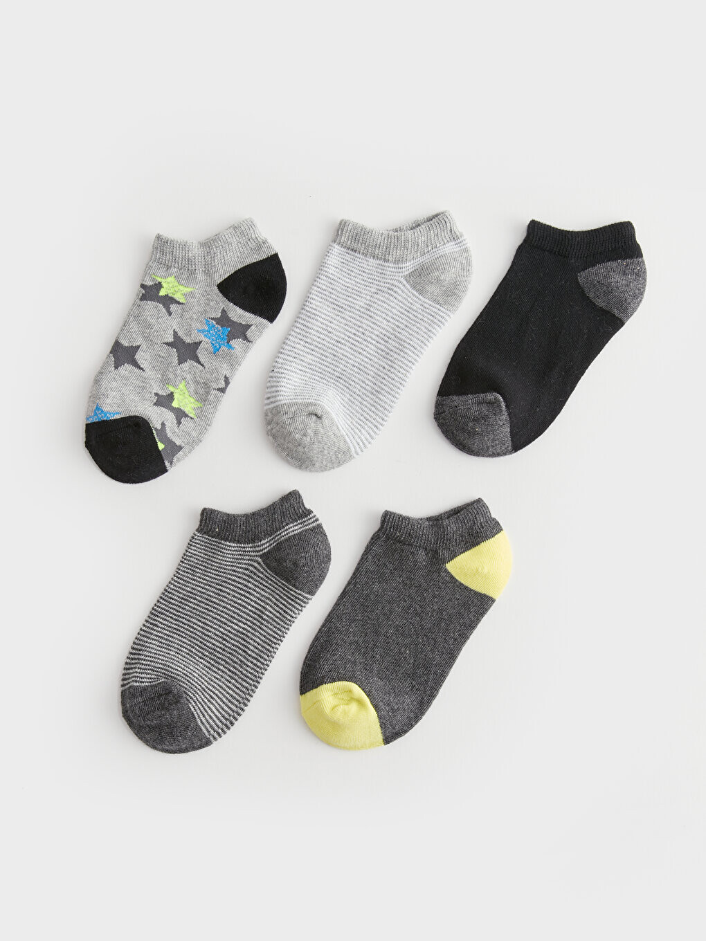 

Носки Booties с рисунком для мальчика, 5 пар носков LCW Kids, окрашенная пряжа смешанного цвета