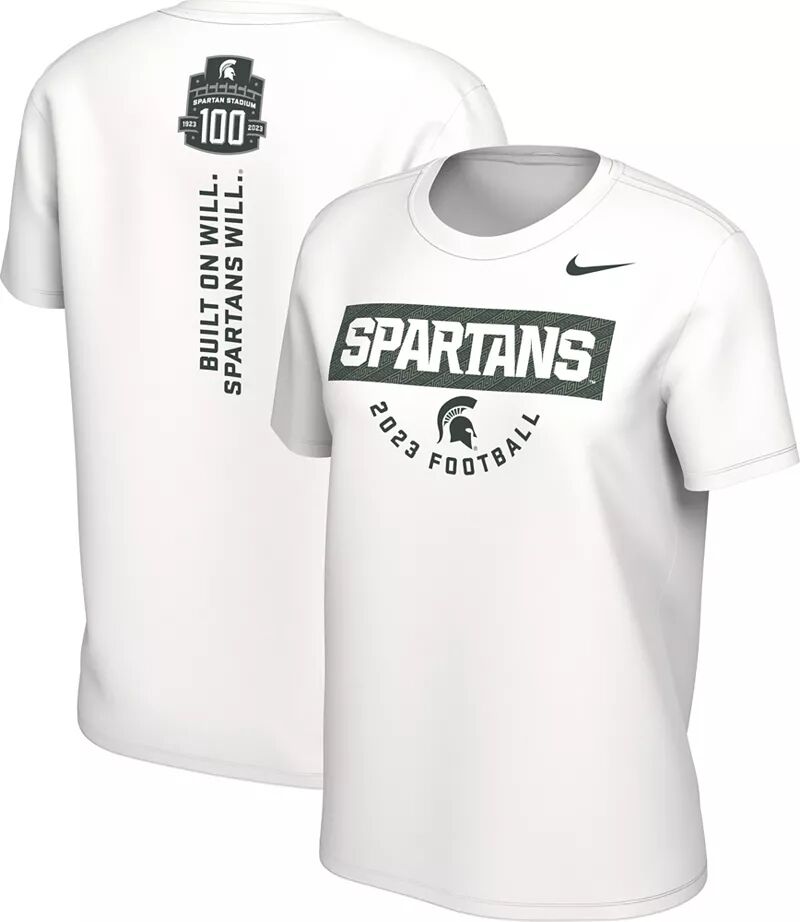 

Мужская белая футболка для студентов Nike Michigan State Spartans