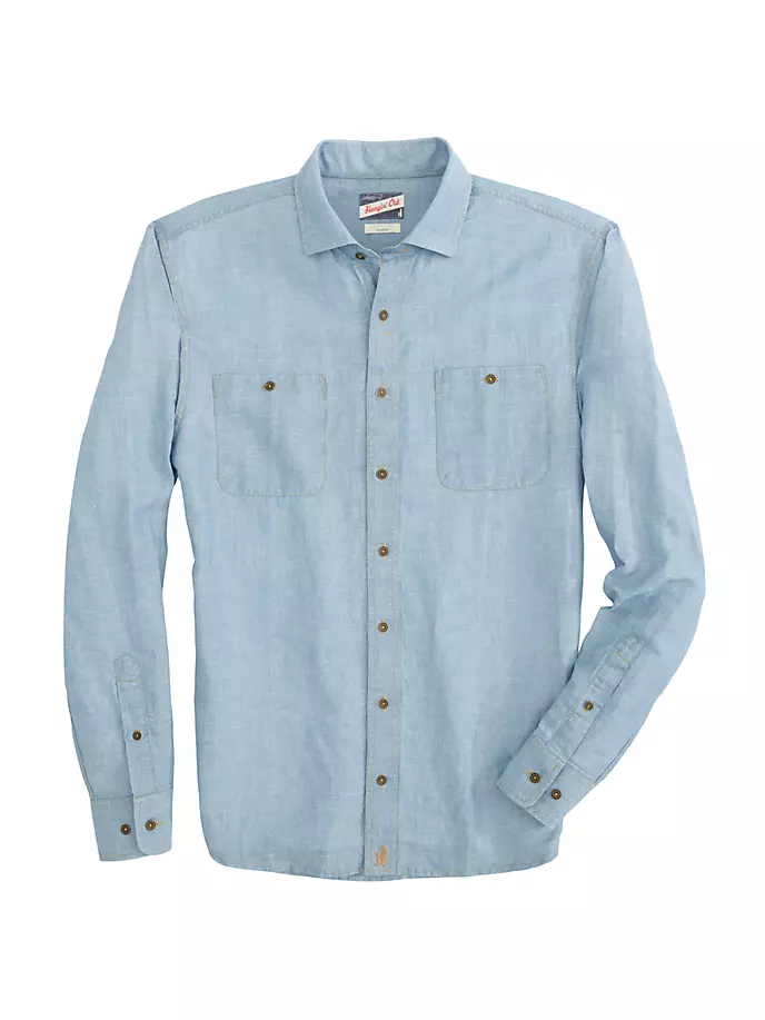 

Рубашка из смесового льна Morgan Chambray Johnnie O, цвет chambray