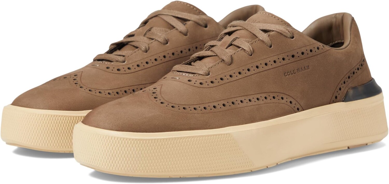 

Кроссовки Grandpro Crew Wing Tip Cole Haan, цвет Truffle Nubuck Oat