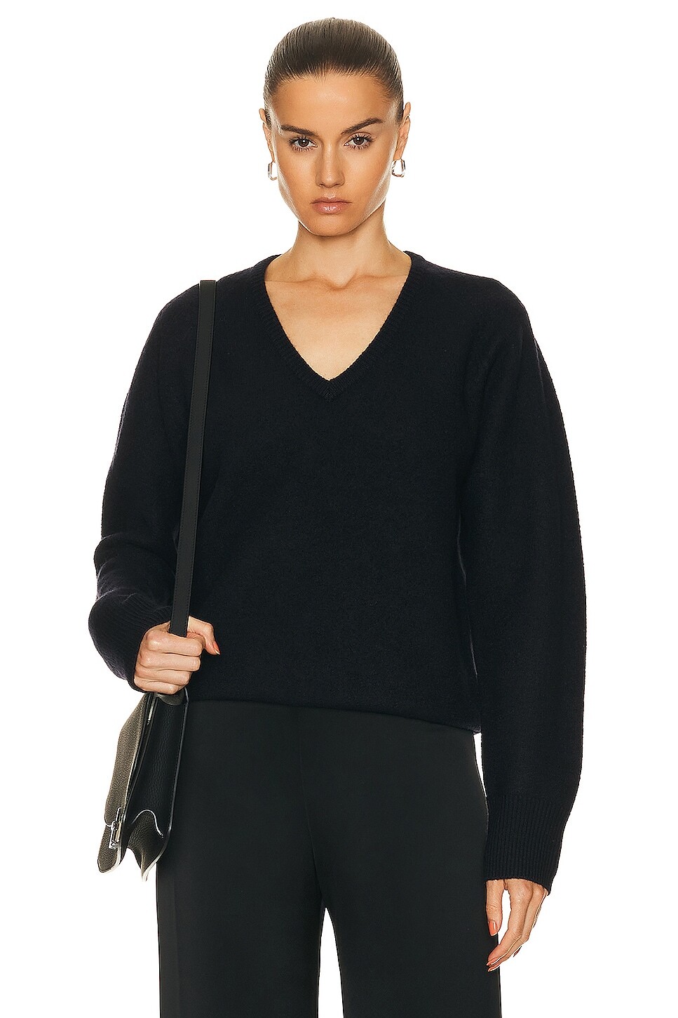 

Свитер Toteme Soft Felted Merino Knit, темно-синий