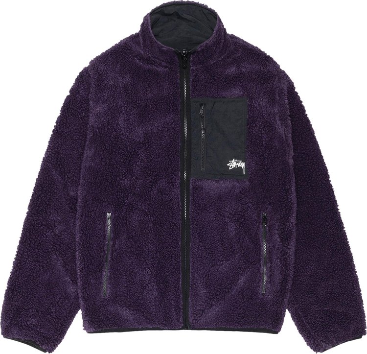 Куртка Stussy Sherpa Reversible 'Purple', разноцветный