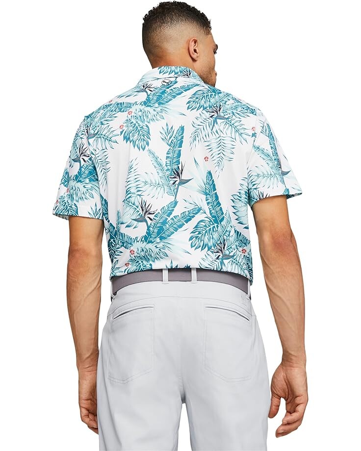 

Поло Puma CLOUDSPUN Aloha Polo, цвет White Glow/Pacific Green