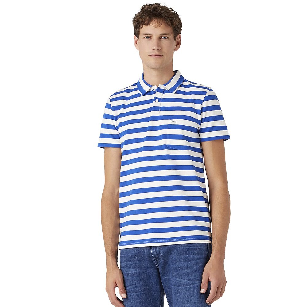 

Поло с коротким рукавом Wrangler Stripe Regular, синий