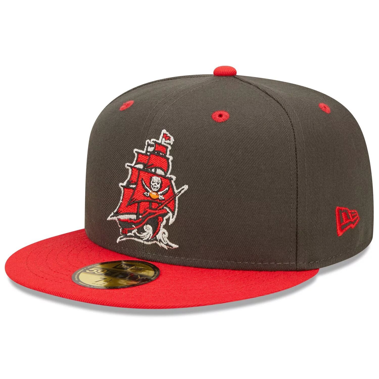 

Мужская облегающая шляпа New Era Pewter/Red Tampa Bay Buccaneers Flipside 59FIFTY