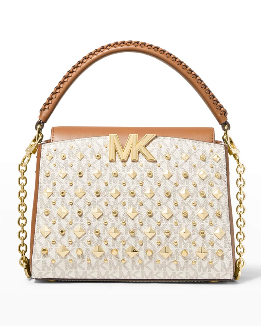 

Маленькая сумка через плечо Karlie с заклепками и монограммой MICHAEL Michael Kors