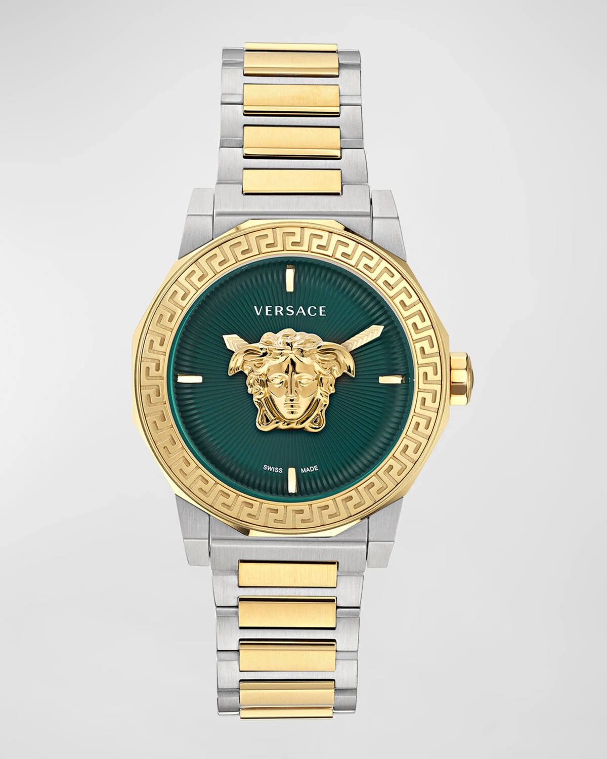 

Часы Medusa Deco с ремешком-браслетом, 38 мм, зеленые Versace, цвет Two Tone