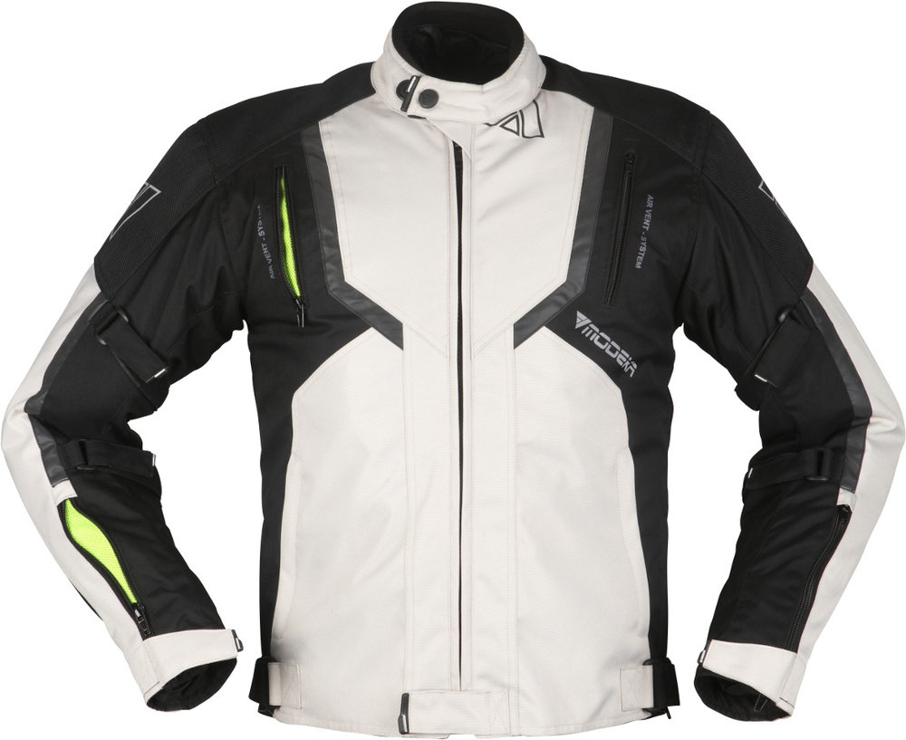 Мотоциклетная текстильная куртка Eloy Modeka, светло-серый/черный
