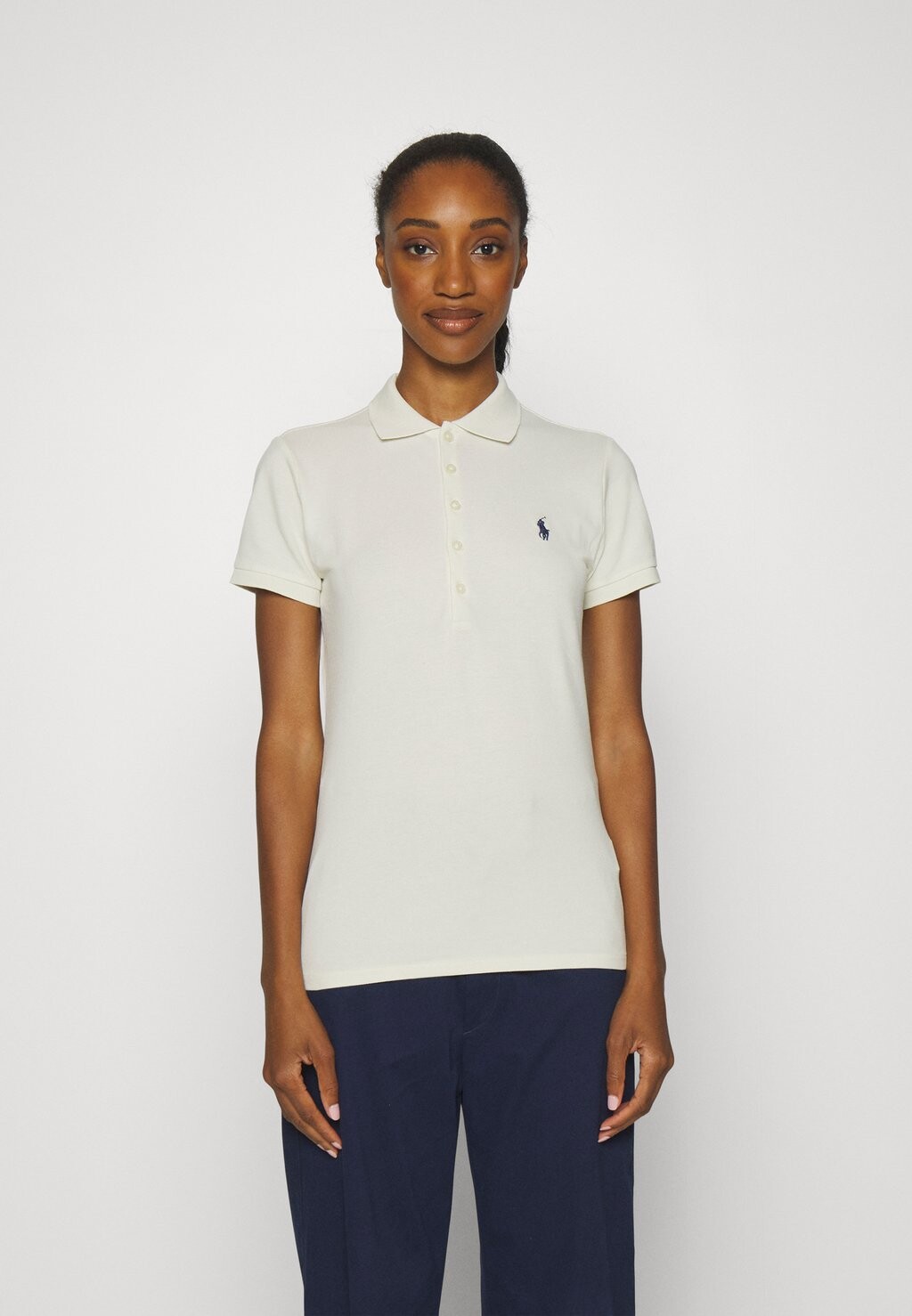 

Поло JULIE SLIM SHORT SLEEVE Polo Ralph Lauren, кремовый пергамент