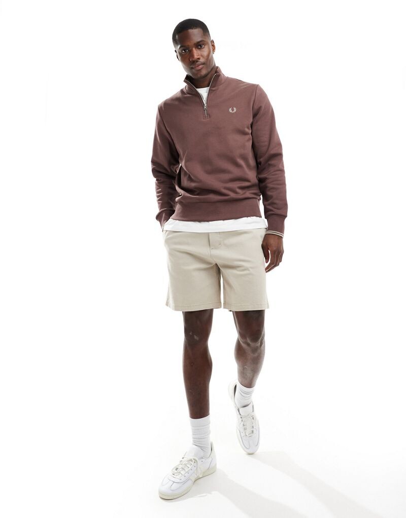 Fred Perry – коричневая толстовка на молнии