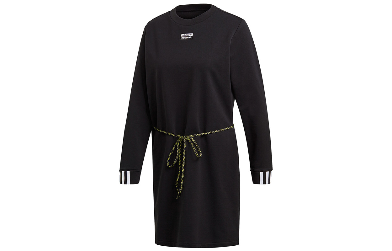 

Женское платье с длинными рукавами Adidas Originals, цвет Black