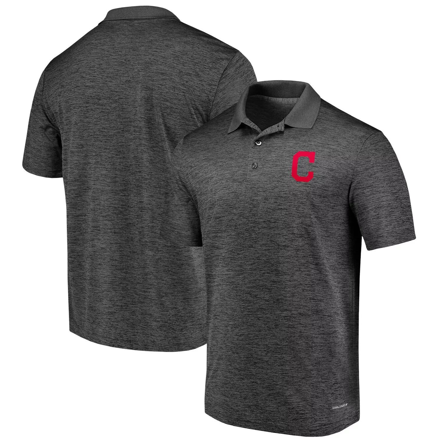 

Мужская футболка-поло с фирменным углем Fanatics Cleveland Indians Standard Bearer Space Dye