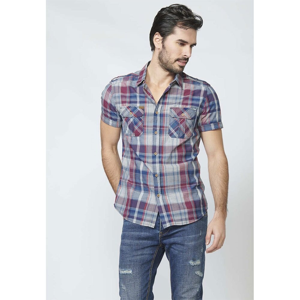 

Рубашка с коротким рукавом Koroshi 2211CC55 Denim, красный