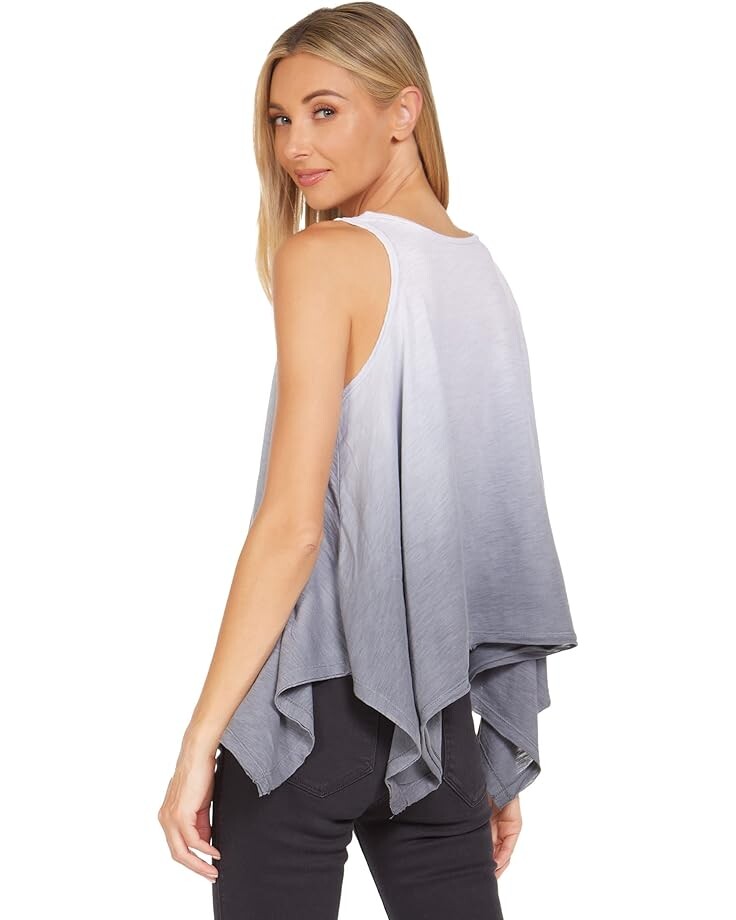 Топ Michael Lauren Manuel Ombre Scoop Neck Flowy Tank Top, цвет Grey Ombre