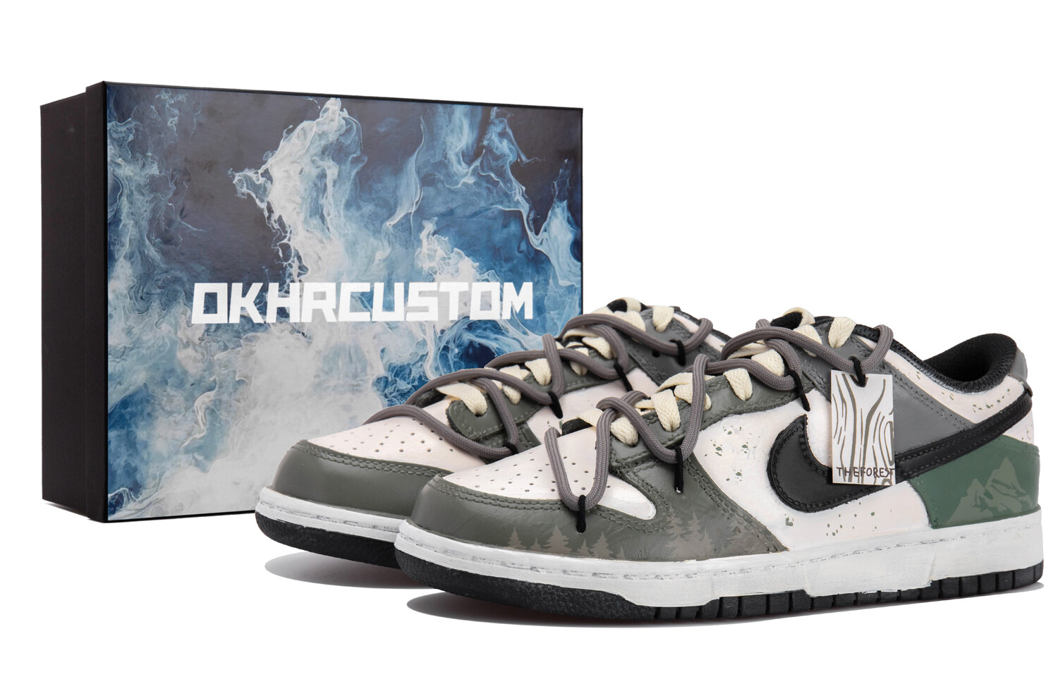 

Кроссовки Nike Dunk Skateboarding Shoes Women's Low-top Black/white/green, зеленый