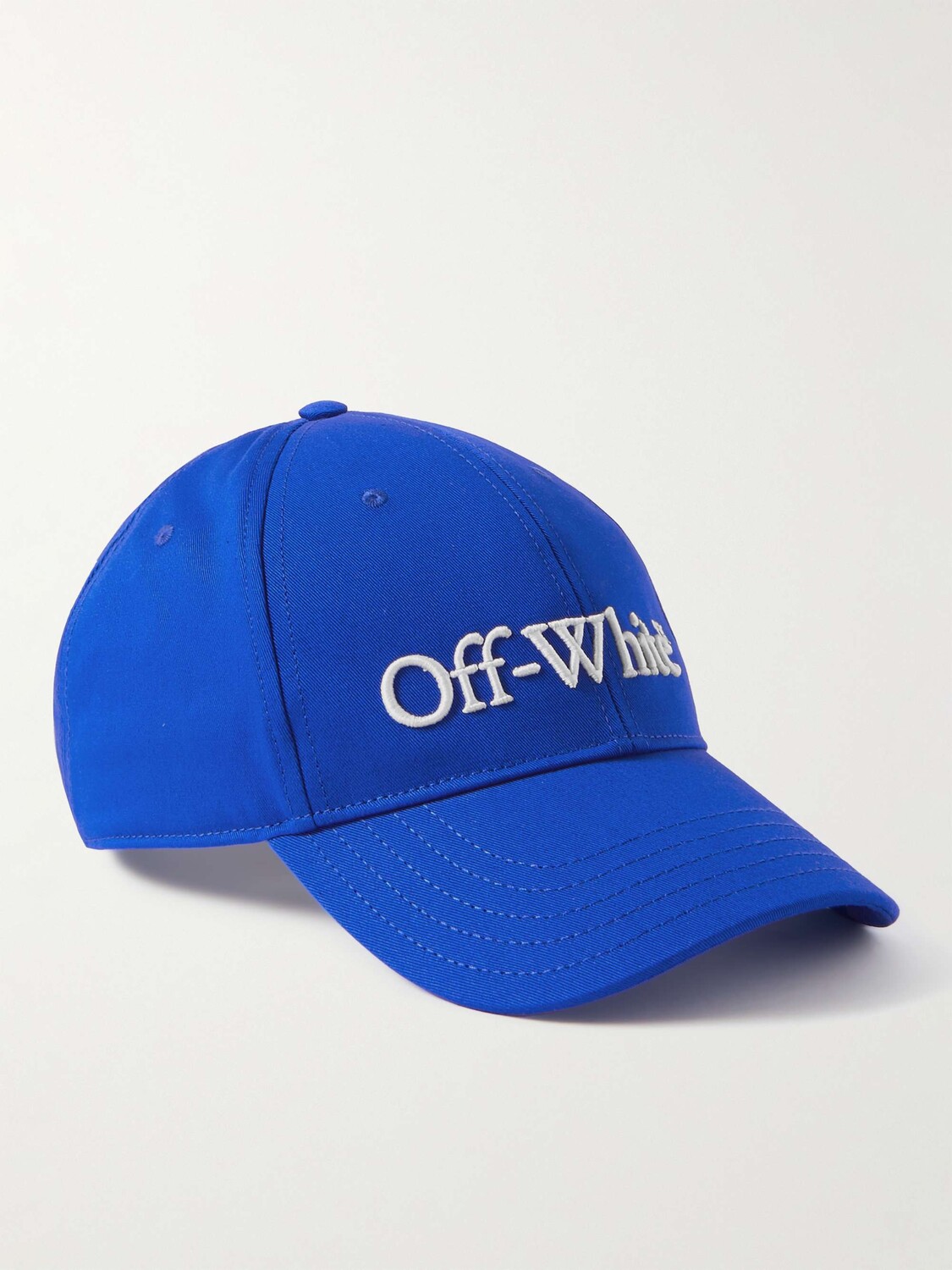 

Бейсболка из хлопкового габардина с вышитым логотипом OFF-WHITE, синий