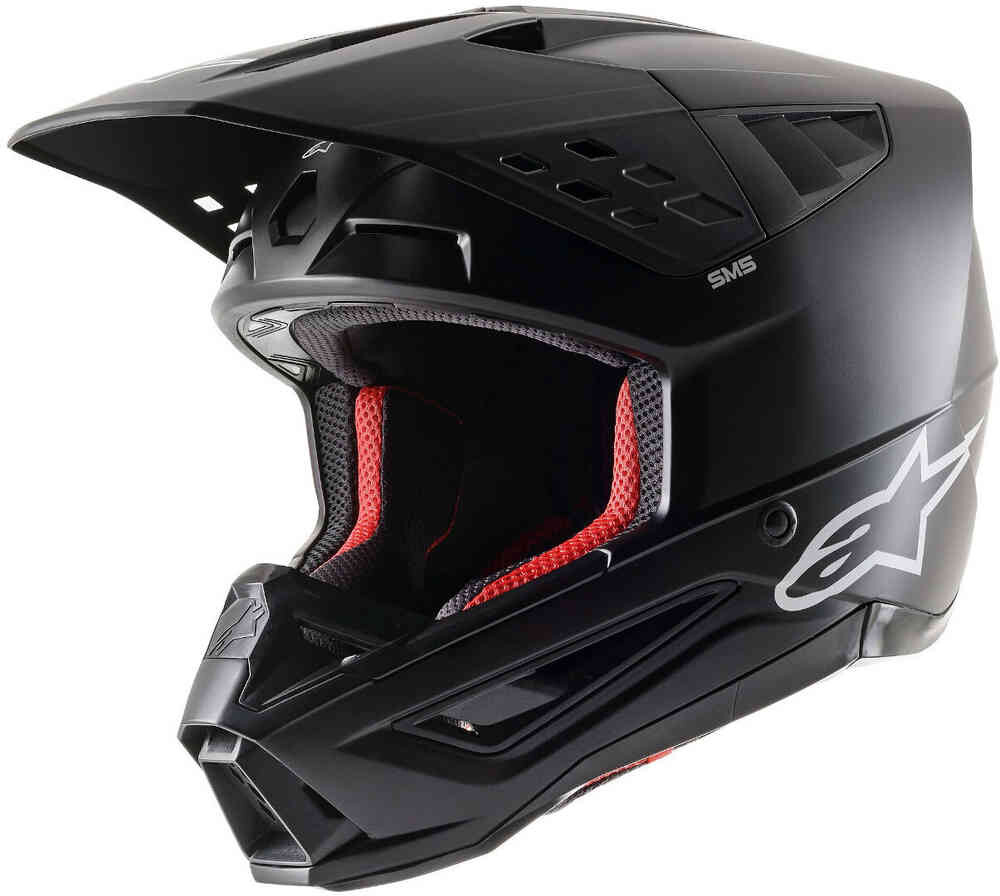 

S-M5 Твердый шлем для мотокросса Alpinestars, черный мэтт