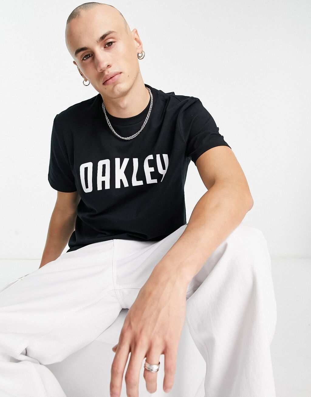 

Темно-синяя футболка с логотипом Oakley Bayshore, Синий