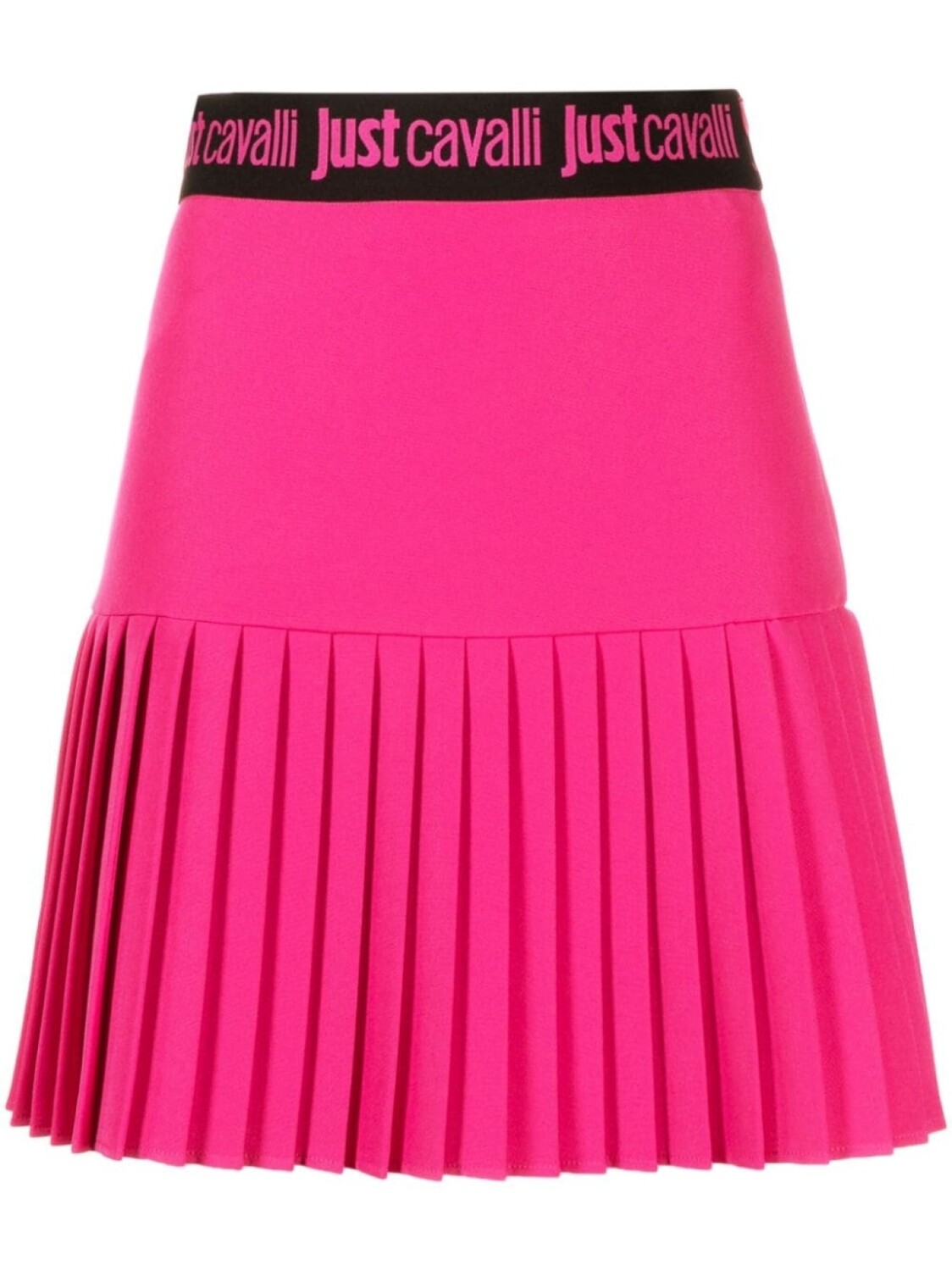 

Just Cavalli logo-waistband pleated miniskirt, розовый