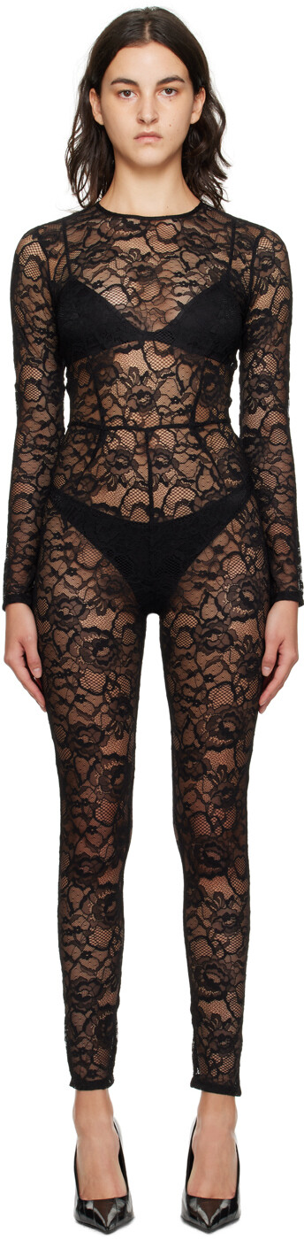 

Черный комбинезон на молнии Fleur du Mal